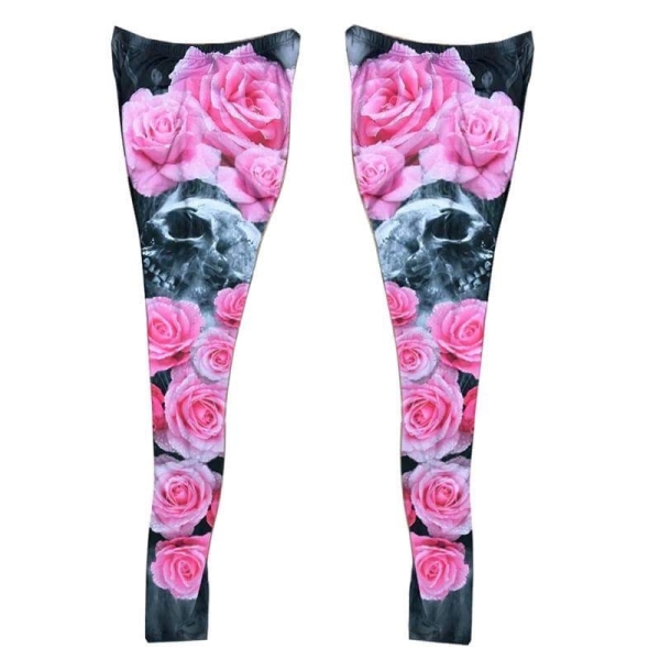 Premium Frauen - Leggings - Pink Roses