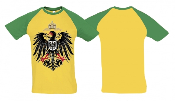 Raglan T-Shirt - Alter Reichsadler - Gold/KellyGreen Raglan T-Shirt - Alter Reichsadler - Gold/KellyGreen