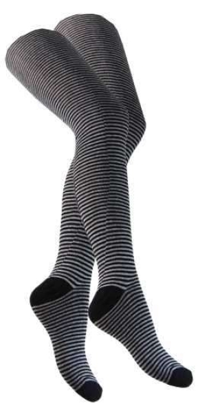 Overknee Strümpfe - grau-schwarz Nadelstreifen Overknee Strümpfe - grau-schwarz Nadelstreifen
