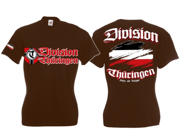 Frauen T-Shirt - Division Thüringen - braun Frauen T-Shirt - Division Thüringen - braun