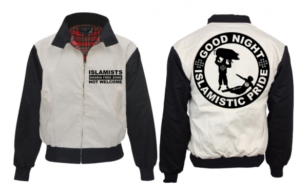 Harrington Jacke - bedruckt - schwarz/weiß - Islamists not Welcome Harrington Jacke - bedruckt - schwarz/weiß - Islamists not Welcome