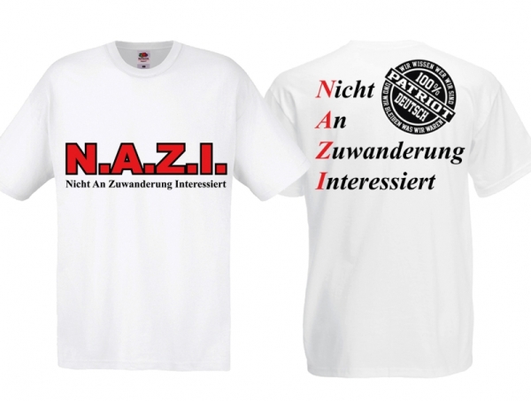 T-Hemd - N.A.Z.I. - Motiv 2 - weiß T-Hemd - N.A.Z.I. - Motiv 2 - weiß