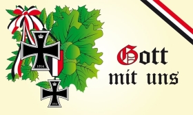 Fahne - Gott mit uns - mit Eichenlaub (53) Fahne - Gott mit uns - mit Eichenlaub (53)