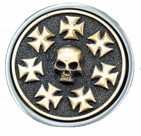 Gürtelschnalle - Eiserne Kreuze / Skull Gürtelschnalle - Eiserne Kreuze / Skull