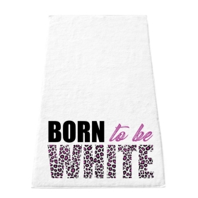 Handtuch - Born to be white - Leopard - schwarz/pink Handtuch - Born to be white - Leopard - schwarz/pink