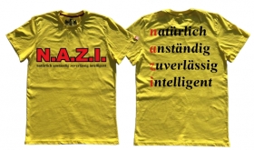 Premium Shirt - N.A.Z.I. - Motiv 1 - gelb Premium Shirt - N.A.Z.I. - Motiv 1 - gelb