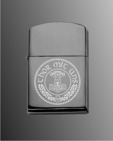 Sturmfeuerzeug - Chrom - Thor mit uns