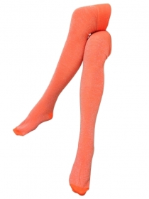 Overknee Strümpfe - Neon Orange mit Glitzer Overknee Strümpfe - Neon Orange mit Glitzer