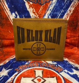 Leder Geldbeutel - KKK - White Power