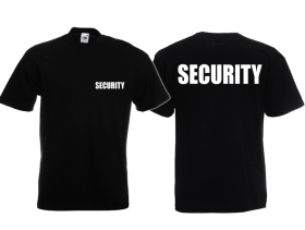 T-Hemd - Security - Beidseitig bedruckt - vorne klein T-Hemd - Security - Beidseitig bedruckt - vorne klein