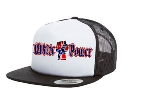 Cap White Power - Dog Face - Südstaaten - Faust - 3-Tone - schwarz - Trucker Cap Cap White Power - Dog Face - Südstaaten - Faust - 3-Tone - schwarz - Trucker Cap