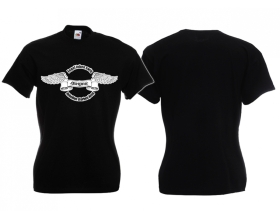 Frauen T-Shirt - Sleipnir - Engel leben ewig - Rebellen sterben jung - schwarz Frauen T-Shirt - Sleipnir - Engel leben ewig - Rebellen sterben jung - schwarz
