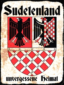 Blechschild - 20x30cm - Sudetenland - Unvergessene Heimat