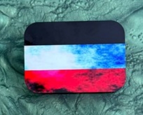 Magnet - schwarz-weiß-rot - vintage Magnet - schwarz-weiß-rot - vintage