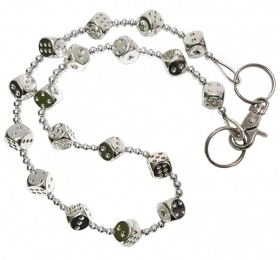 Hosenkette - Würfel - silber Optik Hosenkette - Würfel - silber Optik