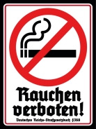 Holzschild - 12x18cm - Rauchen verboten Holzschild - 12x18cm - Rauchen verboten