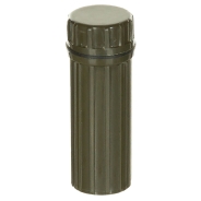 Wasserdichte Box für u.a. Streichhölzer - rund - oliv