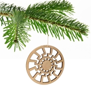 Julfest - Weihnachtsbaumschmuck - Schwarze Sonne - 5er Pack