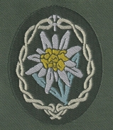 Aufnäher - Edelweiß - Gebirgsjäger - Ärmelabzeichen - grün Aufnäher - Edelweiß - Gebirgsjäger - Ärmelabzeichen - grün
