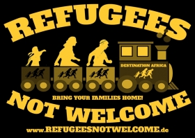Refugees NOT WELCOME - Aufkleber Paket 50 Stück Refugees NOT WELCOME - Aufkleber Paket 50 Stück