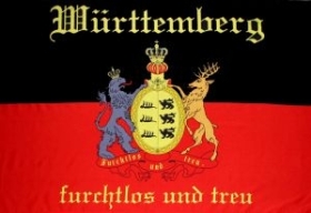 Fahne - Württemberg - Furchtlos und Treu - Motiv 2 (87) Fahne - Württemberg - Furchtlos und Treu - Motiv 2 (87)