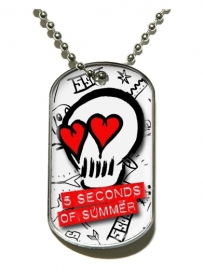 Halskette - Dogtag - 5 Seconds of Summer Skull Merchandise Halskette - Dogtag - 5 Seconds of Summer Skull Merchandise