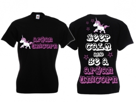 Frauen T-Shirt - Aryan Unicorn - Motiv1 - schwarz Frauen T-Shirt - Aryan Unicorn - Motiv1 - schwarz