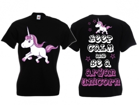 Frauen T-Shirt - Aryan Unicorn - Motiv2 - schwarz Frauen T-Shirt - Aryan Unicorn - Motiv2 - schwarz