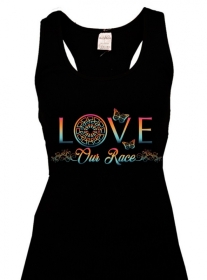 Frauen Top - Love our Race - schwarz/bunt Frauen Top - Love our Race - schwarz/bunt