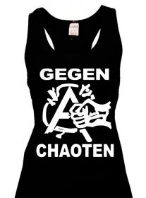 Frauen Top - Gegen Chaoten - schwarz Frauen Top - Gegen Chaoten - schwarz