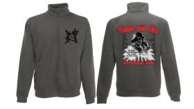 Stehkragen-Jacke - 70 Jahre - bunt - grau Stehkragen-Jacke - 70 Jahre - bunt - grau