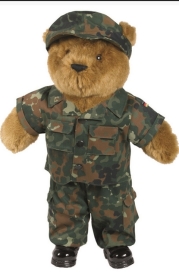Anzug für Teddybär - flecktarn - groß Anzug für Teddybär - flecktarn - groß