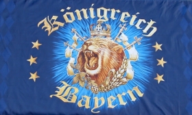 Fahne - Königreich Bayern - Motiv 2 (128) Fahne - Königreich Bayern - Motiv 2 (128)